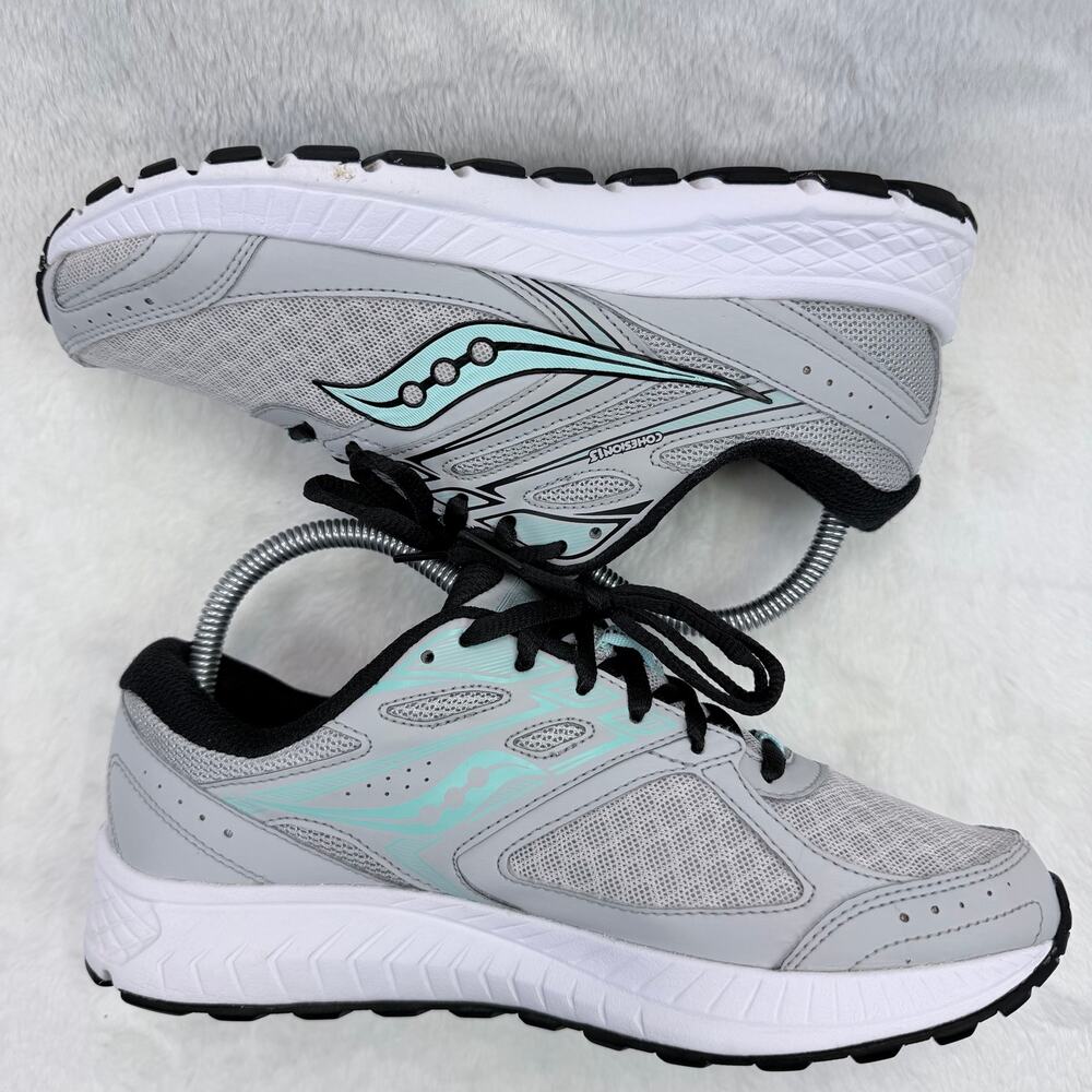 Saucony Cohesion 13 Womens Running Shoes Gray Teal Size 7.5 S10560-2 - Picture 5 of 10